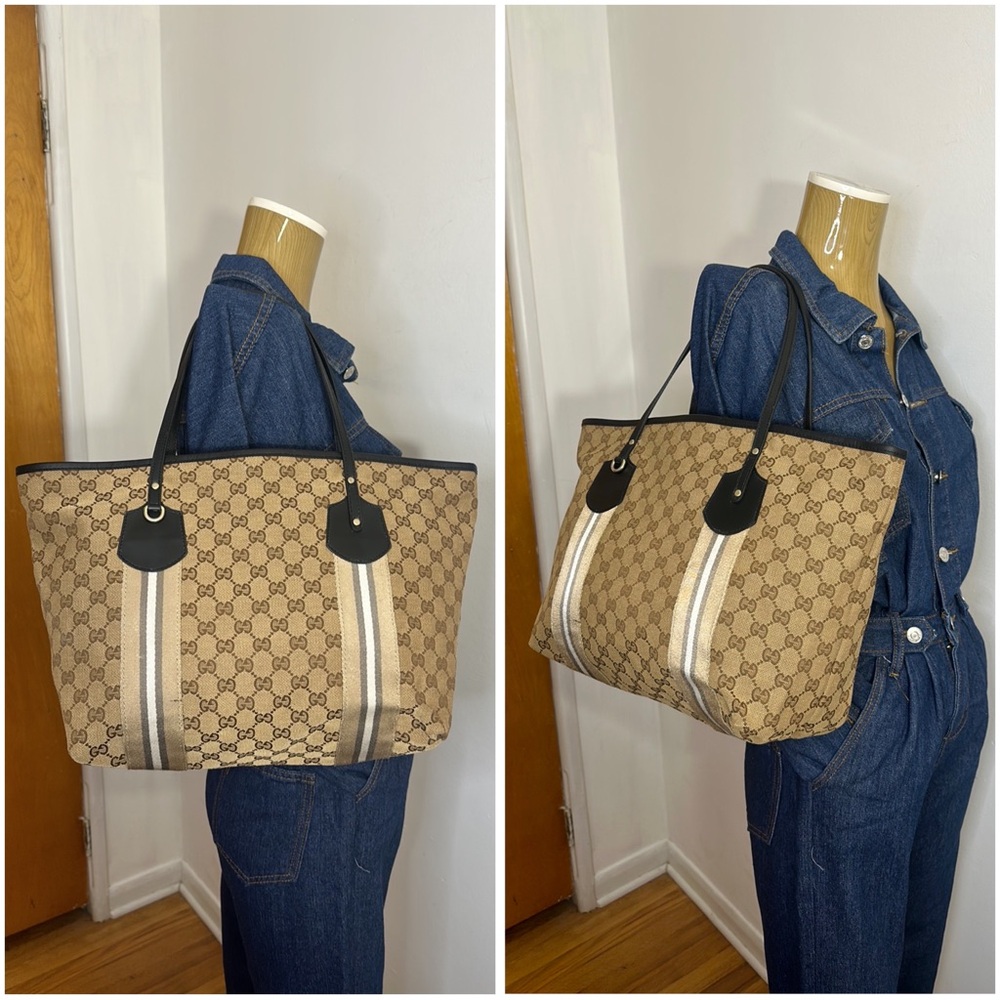 Gucci Monogram GG Web Jolie Tote Bag